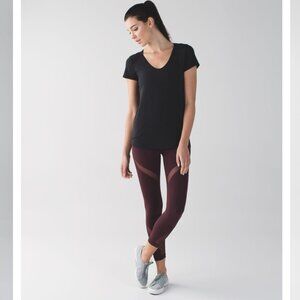 Lululemon High Times Pant (Wrap Mesh) - Maroon - Size 8